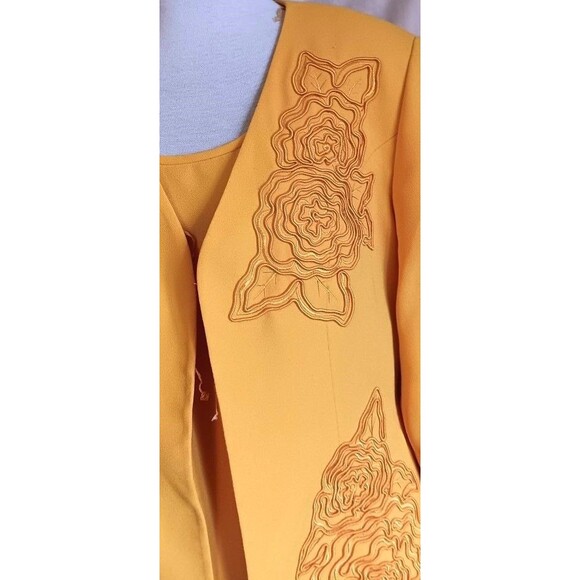 Vtg Donna Vinci Couture Suit 3 Pc Long Skirt 18 Evening Church Gold New w/Tags - Picture 5 of 16